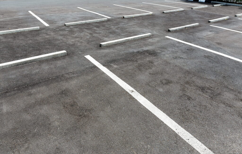 Concrete car park surface for commercial parking areas