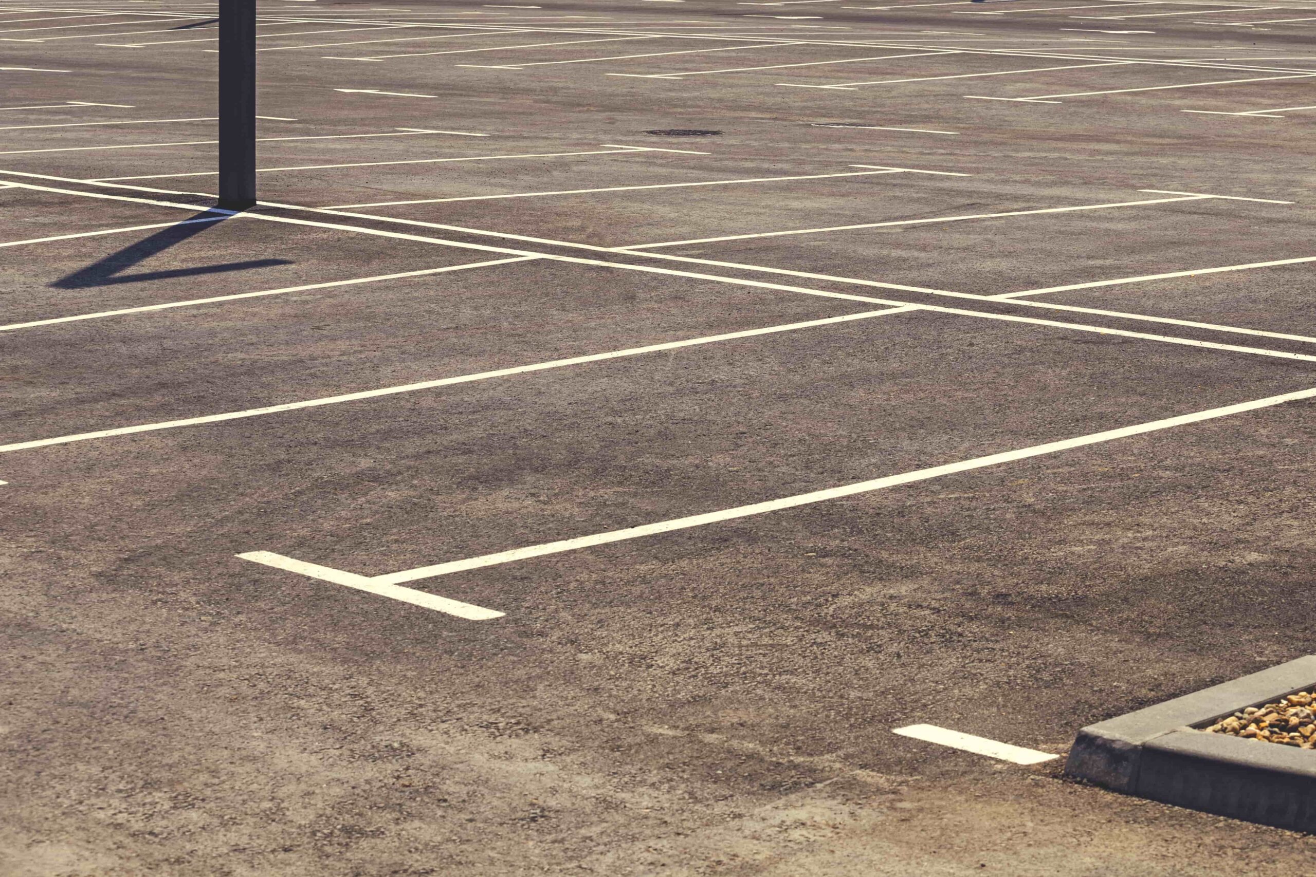 empty concrete car parking lot